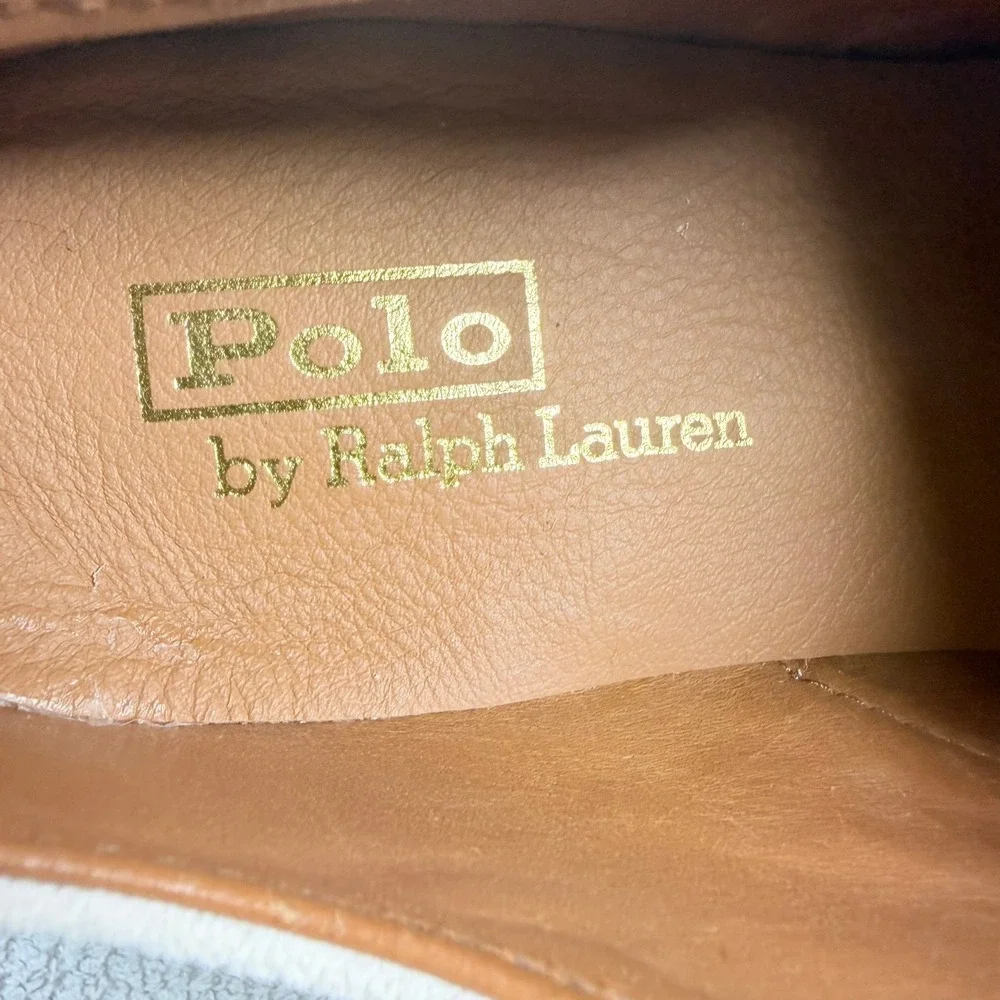 Polo Ralph Lauren Mens 8 White Suede Team USA Official Outfitter Buck Shoes